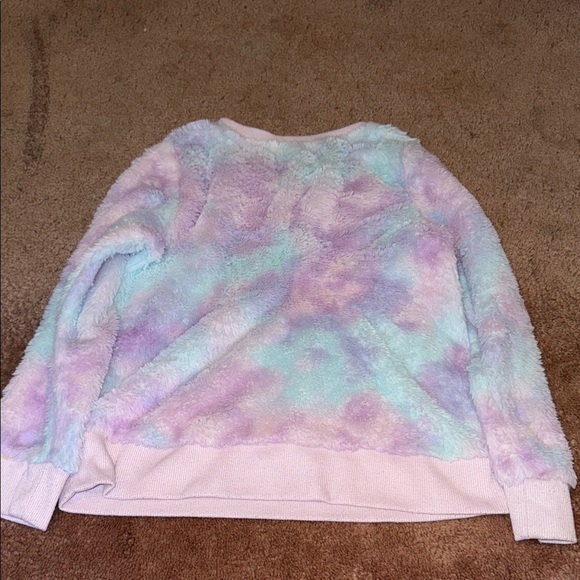 Kids Pastel Unicorn Fleece Sweatshirt - Picture 3 of 3